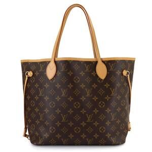 LOUIS VUITTON Brown Monogram Neverfull MM Tote Bag